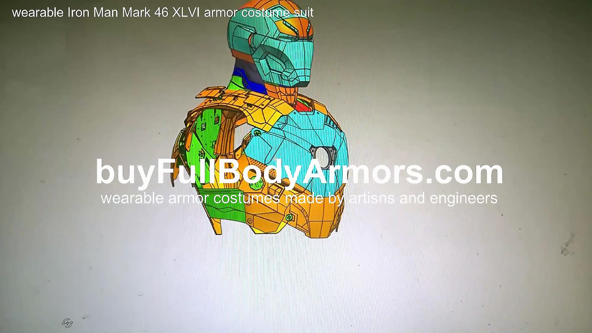 The Ultra-Realistic Movie-Accurate Wearable Iron Man Mark 46 (XLVI) Armor Costume Suit 3D Modelling 1